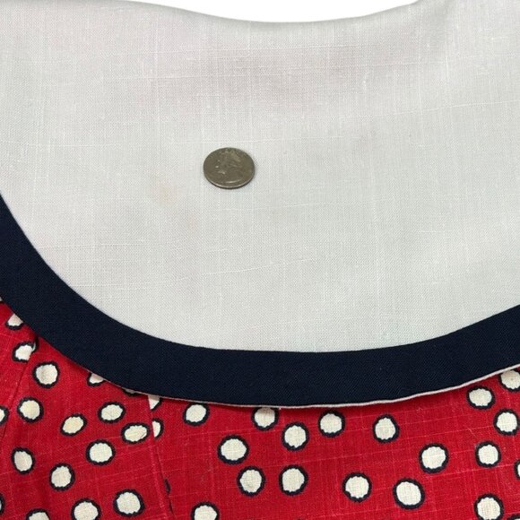 Vintage Leslie Lucks Petites  Short Sleeve Red Polka Dot Dress‎ - Size 2 - Picture 7 of 7